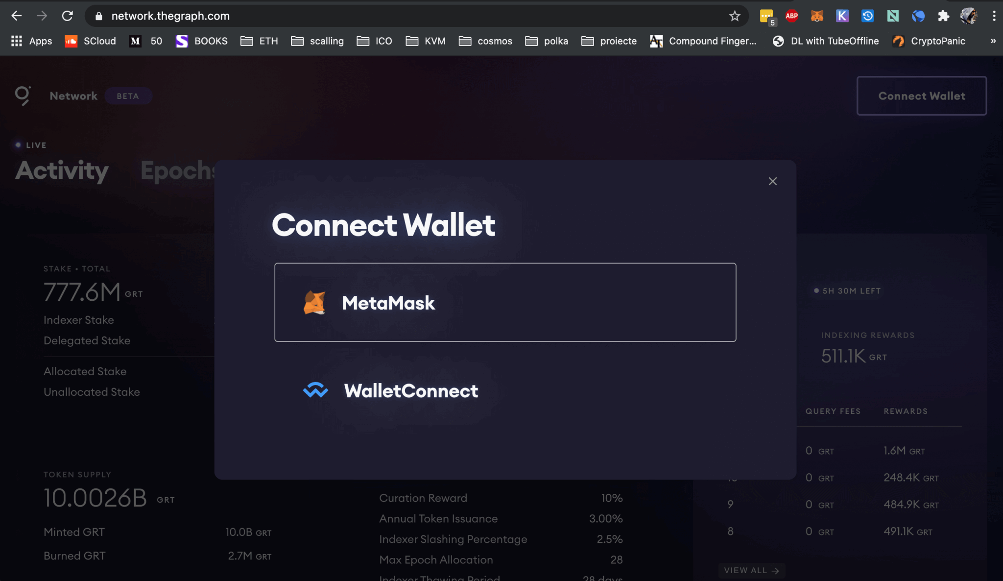 web browser require metamask