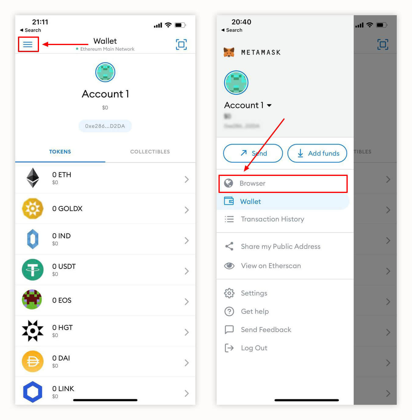 metamask ledger mobile